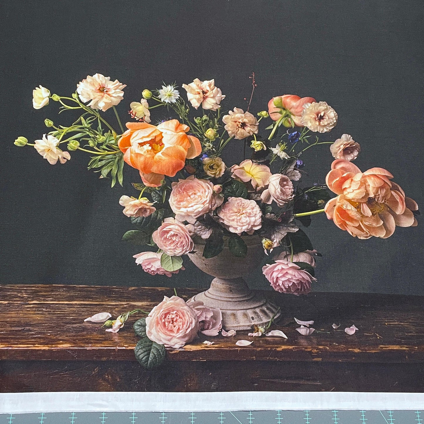 Floral Arrangement Duo Panel - 43 x 24" - Naturally Charmed - 100% cotton fabric - Digital print