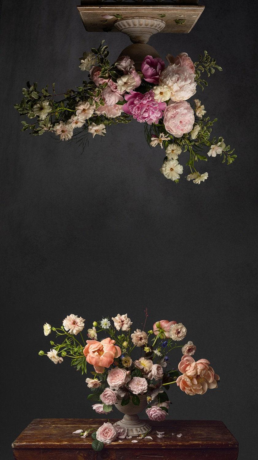 Floral Arrangement Duo Panel - 43 x 24" - Naturally Charmed - 100% cotton fabric - Digital print