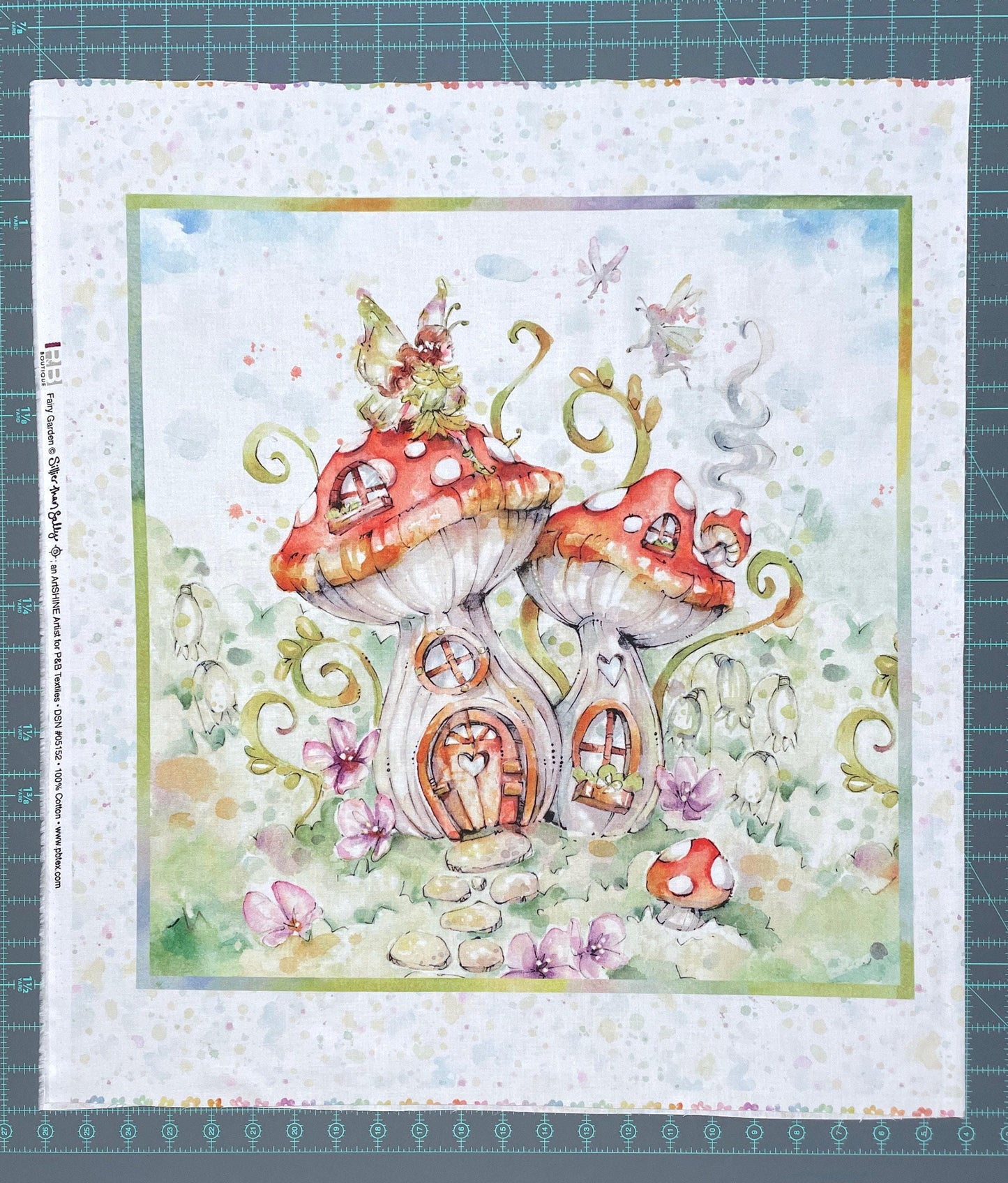 Fairy Panel - Fairy Garden Pillow Panel - 24" x 42"