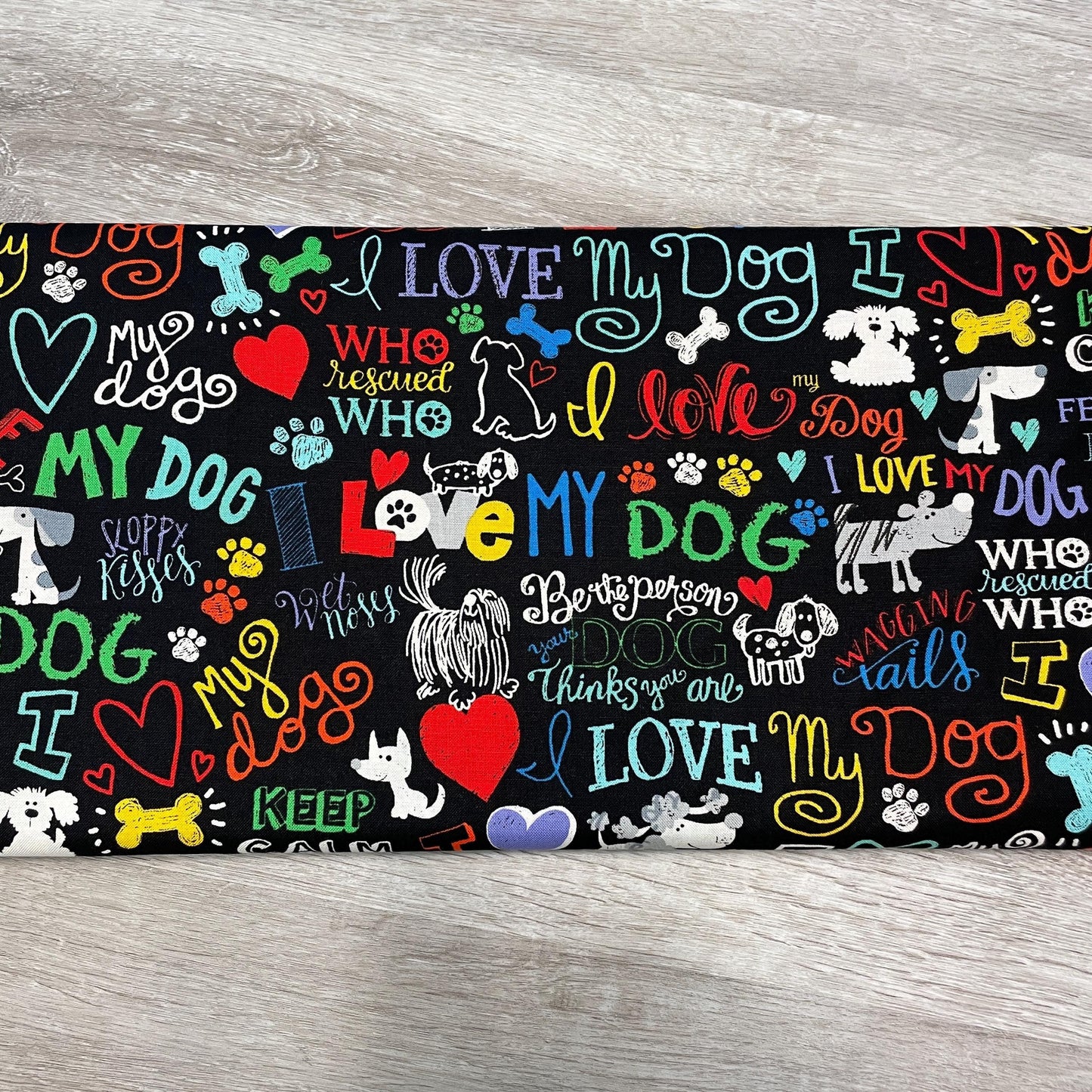 Dog Fabric - I love my dog
