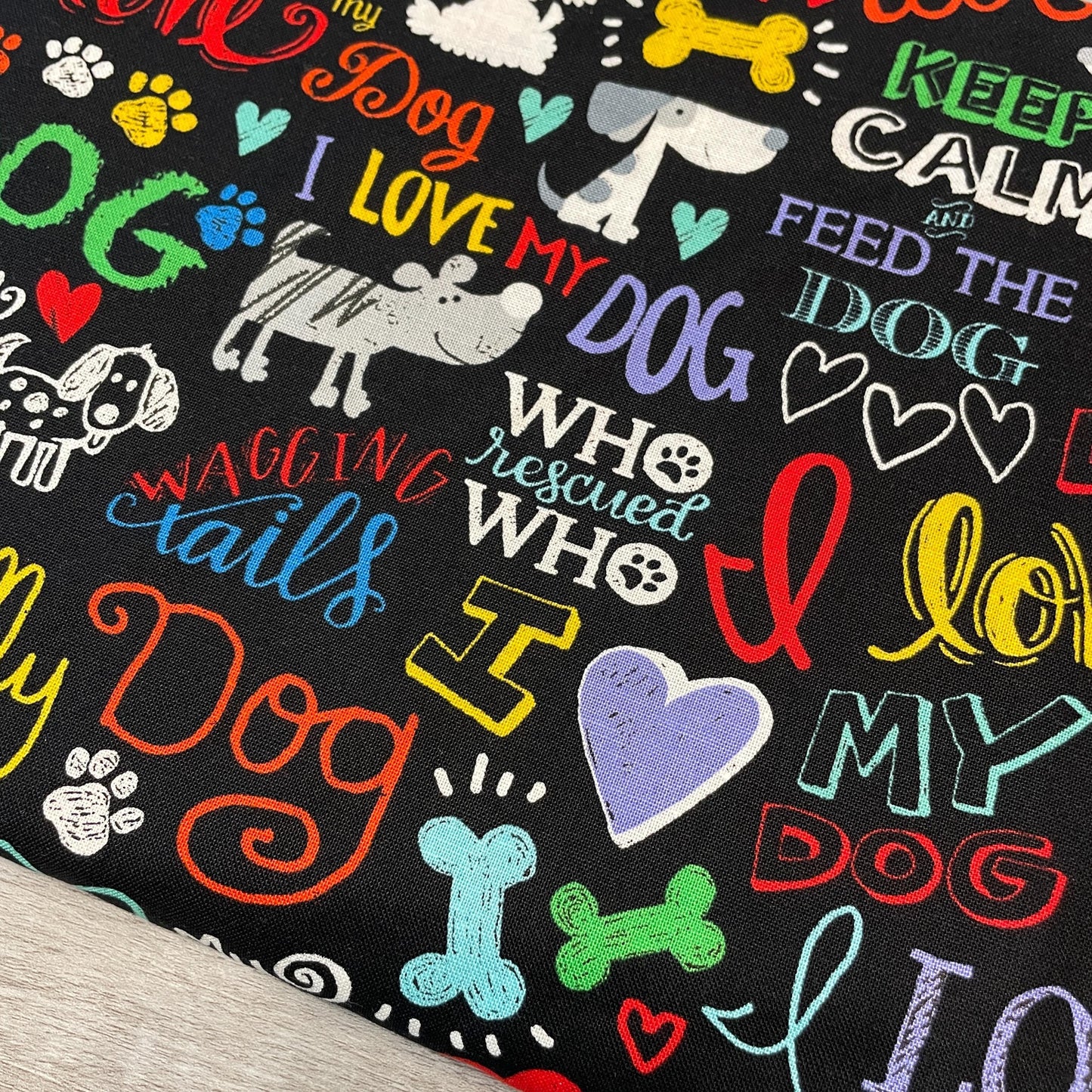 Dog Fabric - I love my dog