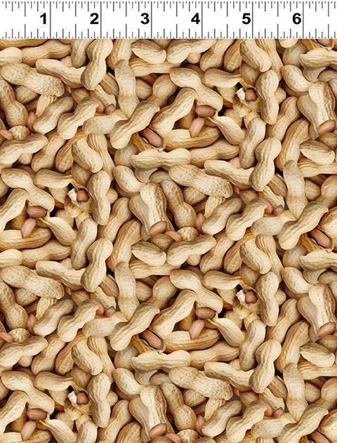 Peanuts Fabric - The Secret Life of Squirrels II Digital - Clothworks - Y4224-64 Light Caramel