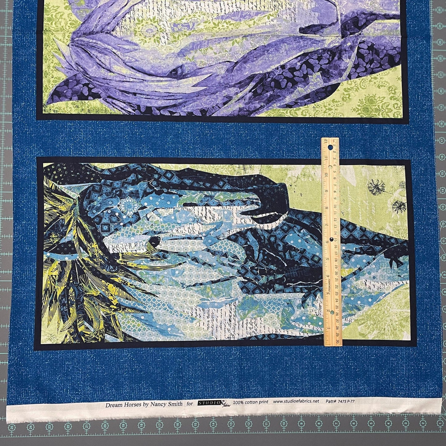 Horse Panel - Measures 25" x 21.25" - Dream Horses - Studio E - Quilting Cotton