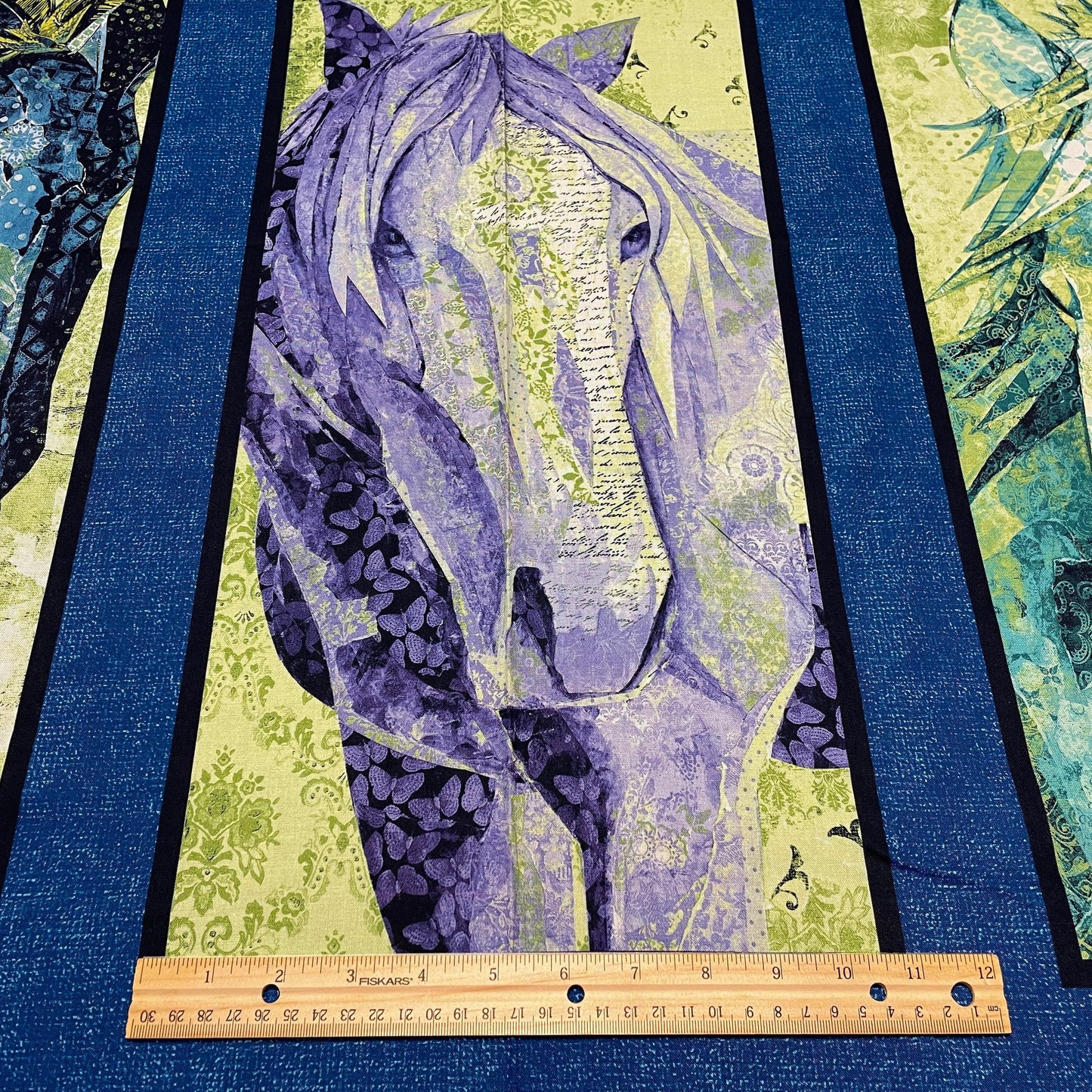 Horse Panel - Measures 25" x 21.25" - Dream Horses - Studio E - Quilting Cotton