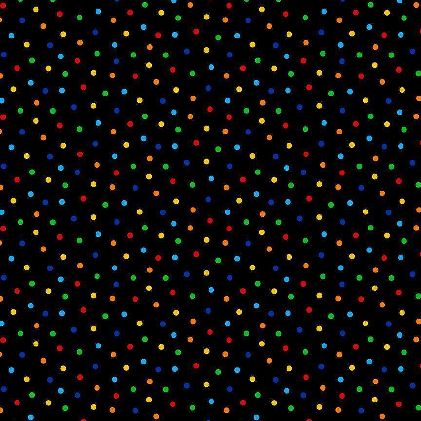 Rainbow Polka Dot Fabric - Small dot - Timeless Treasures - 100% cotton - CD1960