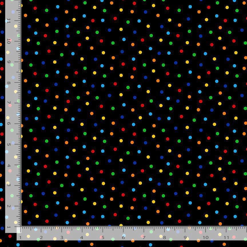 Rainbow Polka Dot Fabric - Small dot - Timeless Treasures - 100% cotton - CD1960