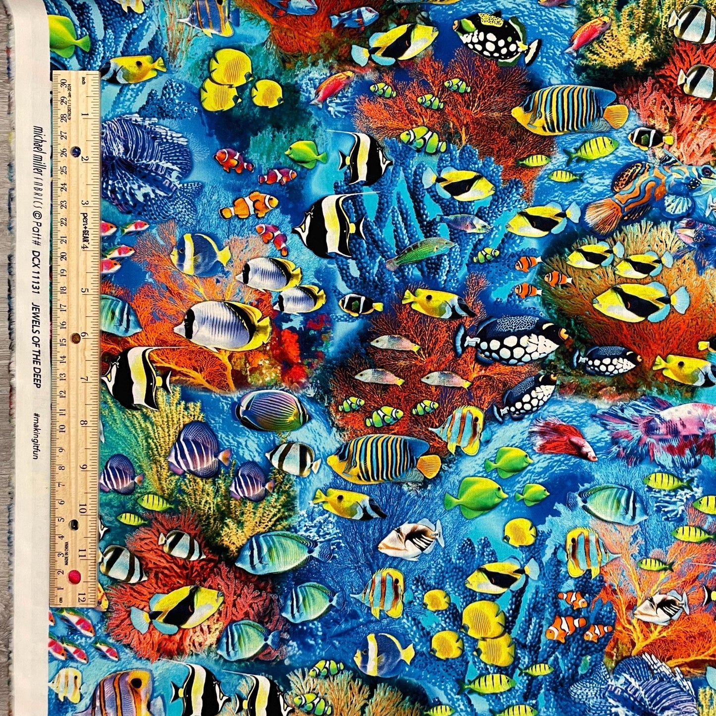 Fish Fabric - Michael Miller - Jewels of the Sea - 100% Cotton