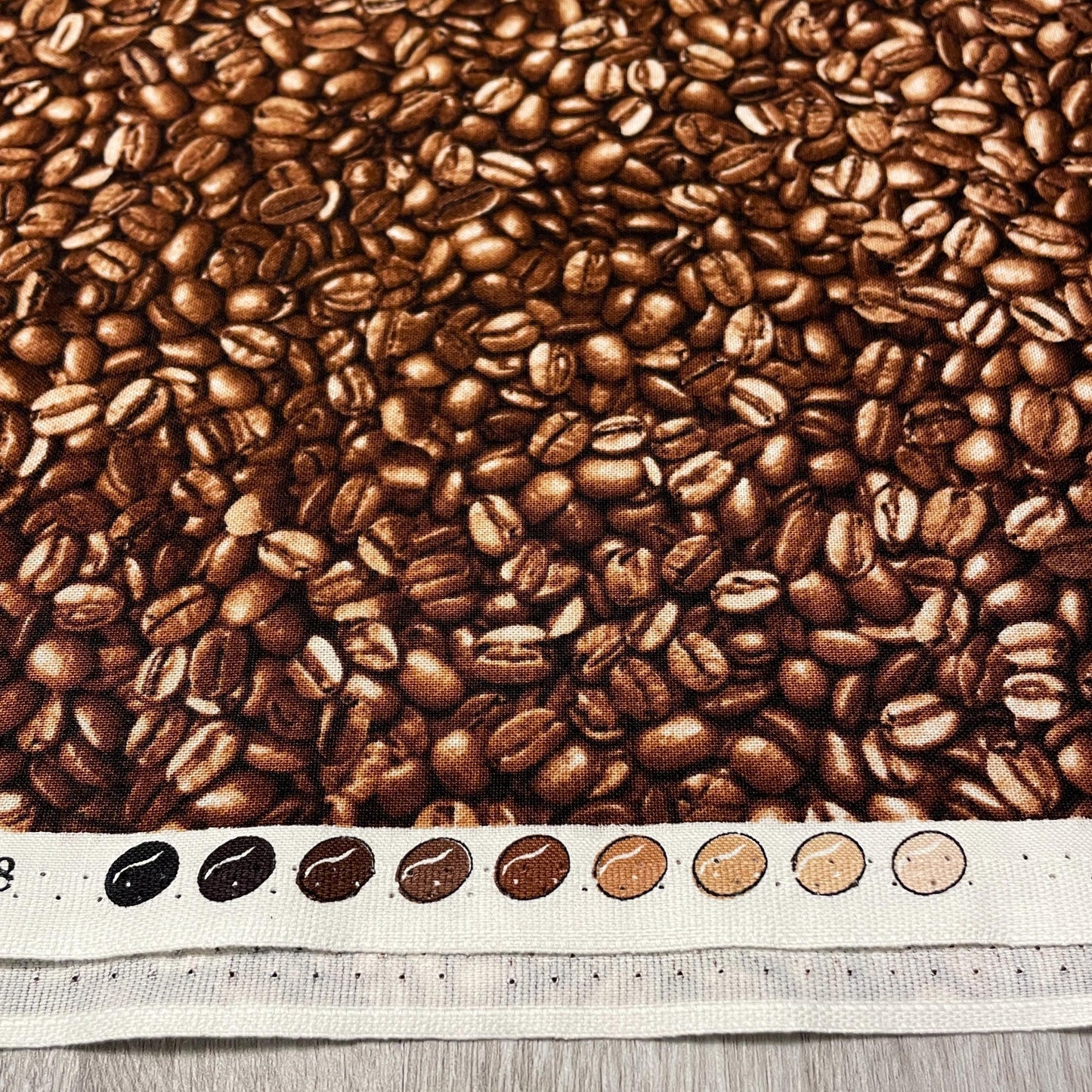 Coffee fabric - Realistic Coffee Beans - Espresso Yourself Rise and Grind