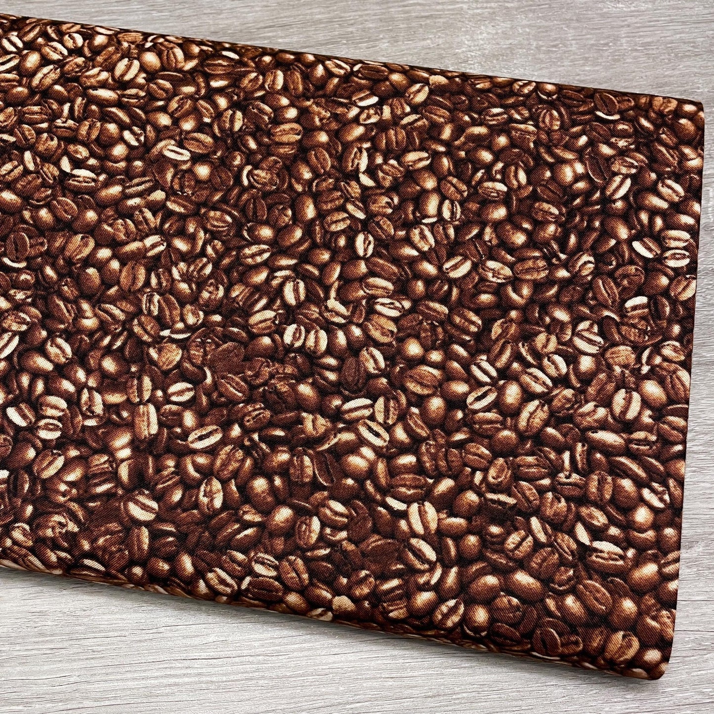 Coffee fabric - Realistic Coffee Beans - Espresso Yourself Rise and Grind
