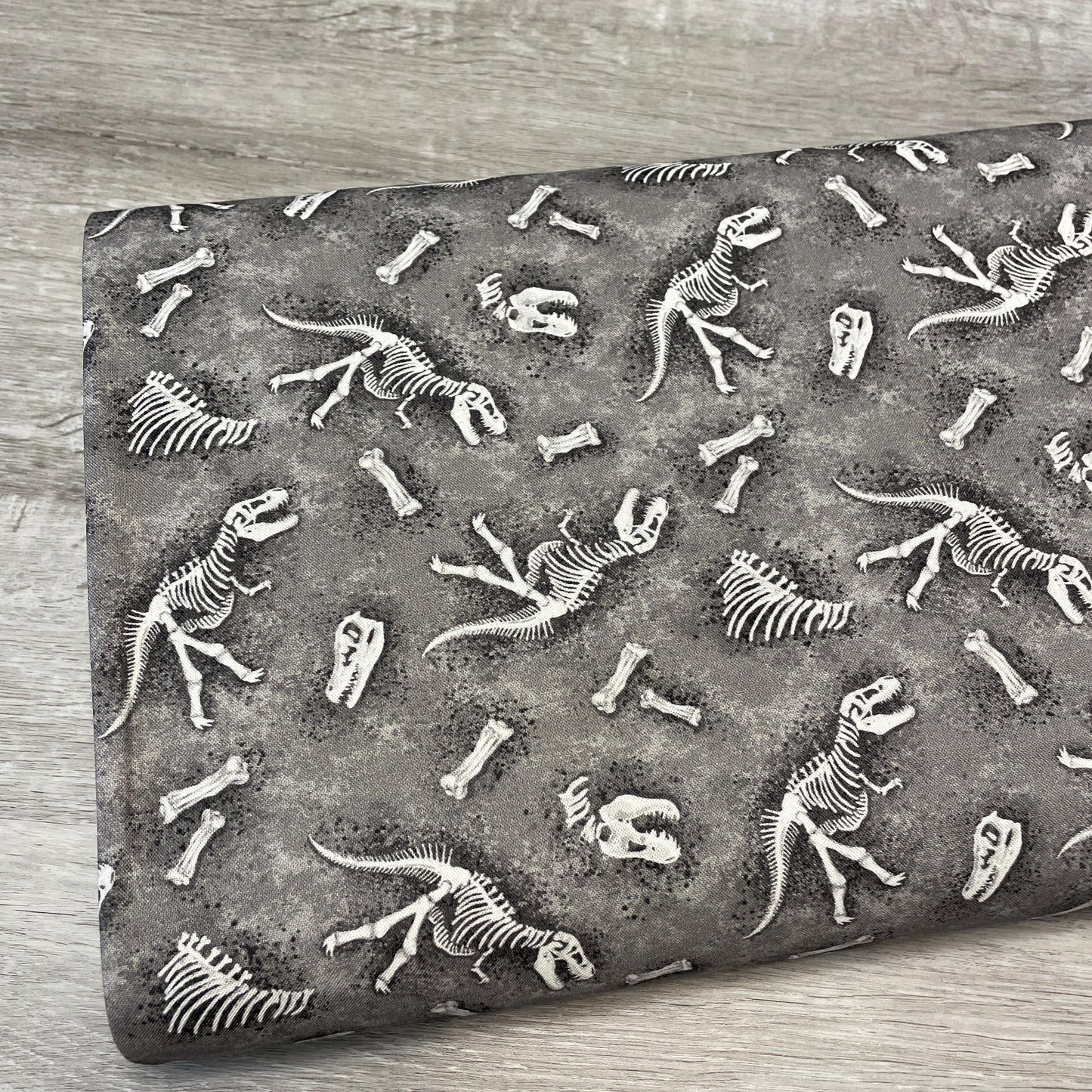 Dinosaur Fossil fabric - Gray - Michael Miller - 100% Cotton
