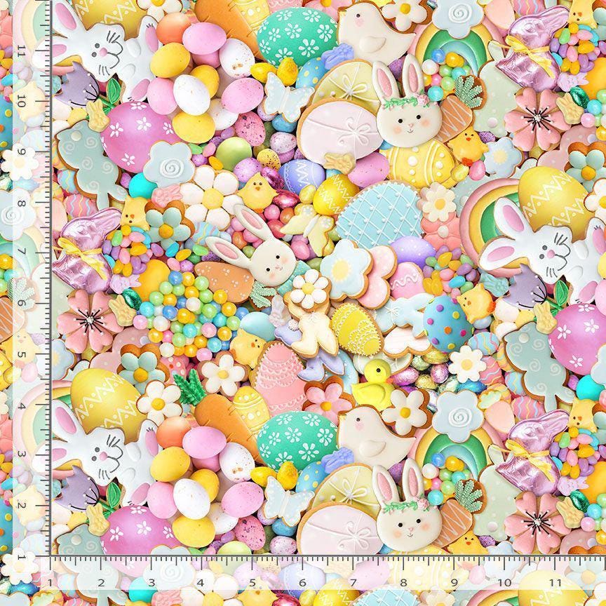Easter Treats Fabric - Timeless Treasures - 100% Cotton