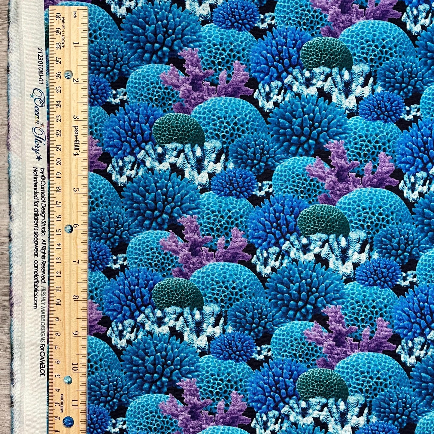 Coral Fabric - Ocean Story - 100% Cotton - Camelot Fabric