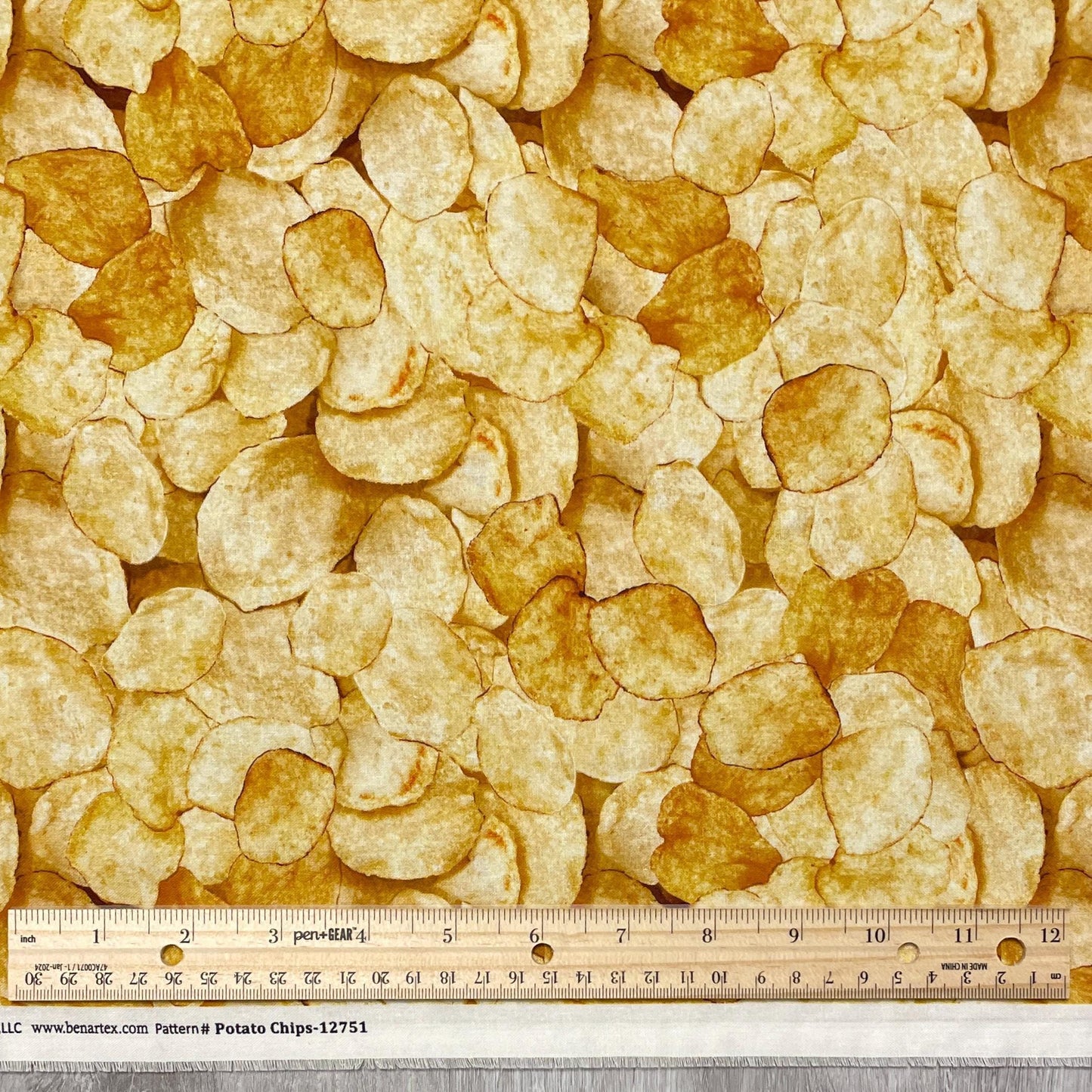 Potato Chips Fabric - Ale House Collection - 100% Cotton - Food