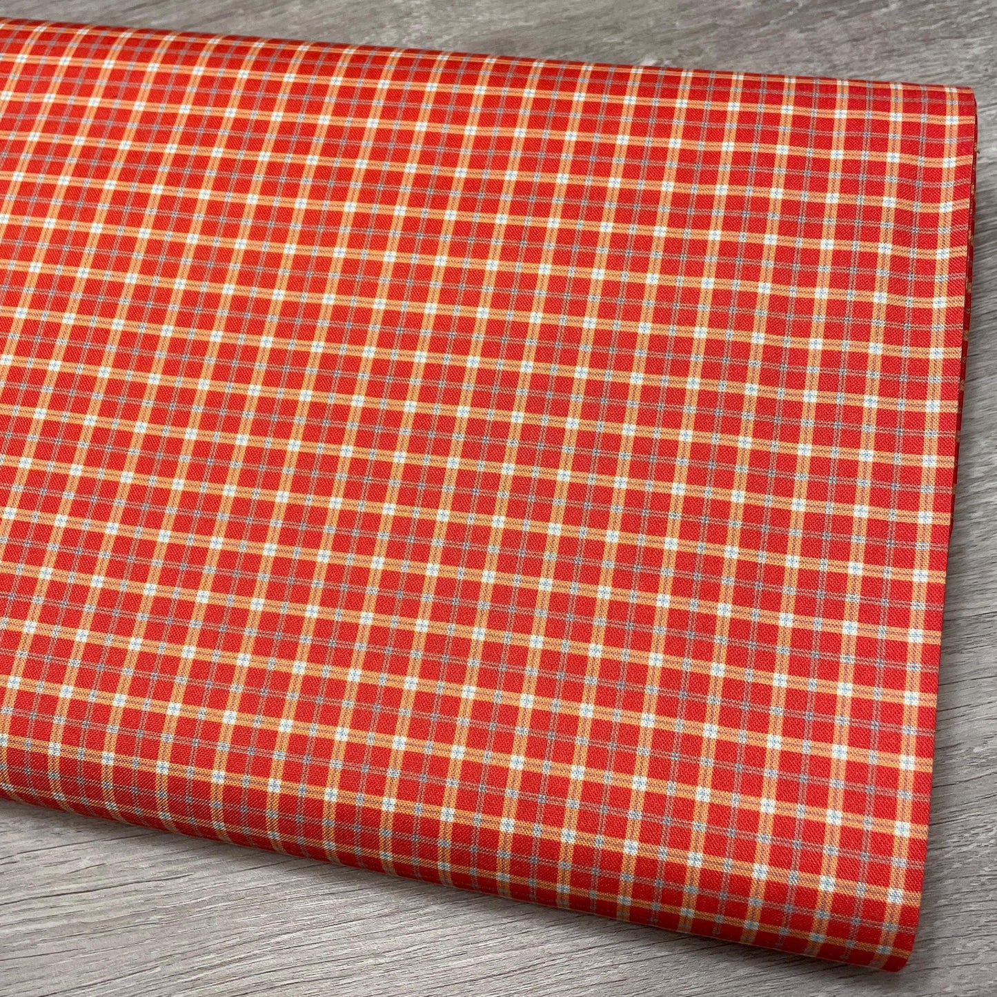 Red Plaid Fabric - Red, White, & Bang collection
