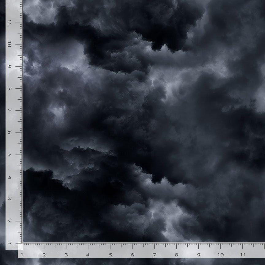Midnight Clouds Fabric - Timeless Treasures - 100% Cotton - Dragon's Lair Collection