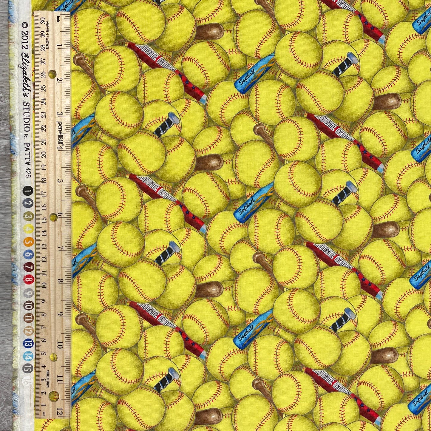 Softball fabric - Sports Collection - Elizabeth's Studio