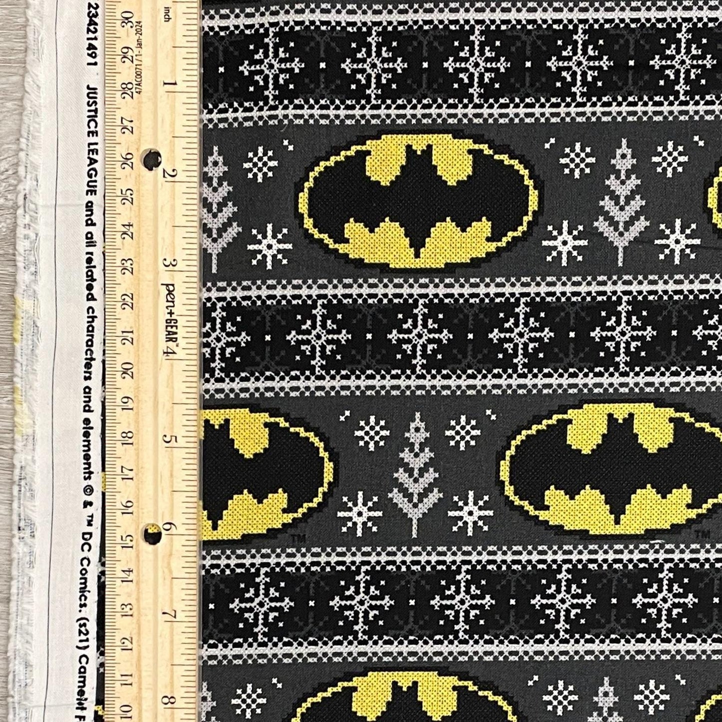 Batman Fabric - Fair Isle - Quilting Cotton