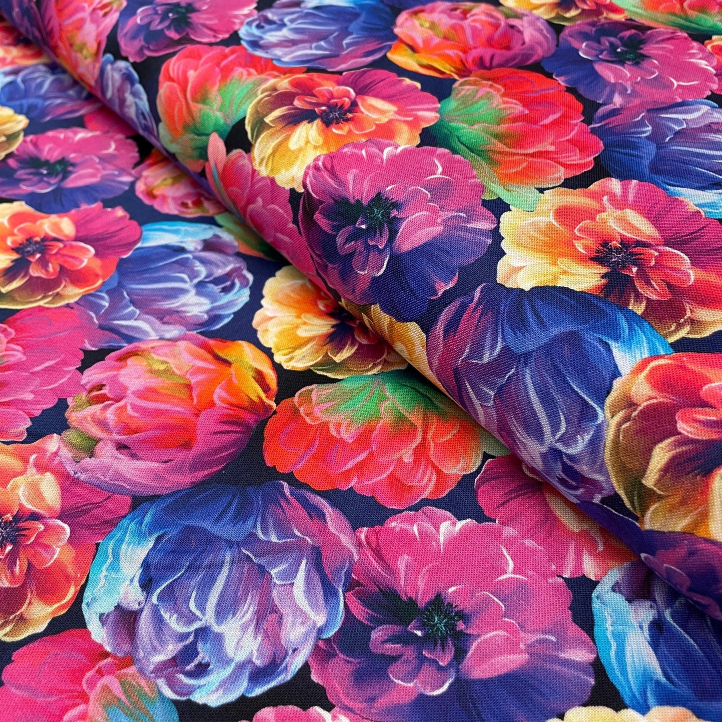 In Full Bloom Multi - Benartex Kanvas Studio - Luminous Blooms - 100% Cotton Fabric
