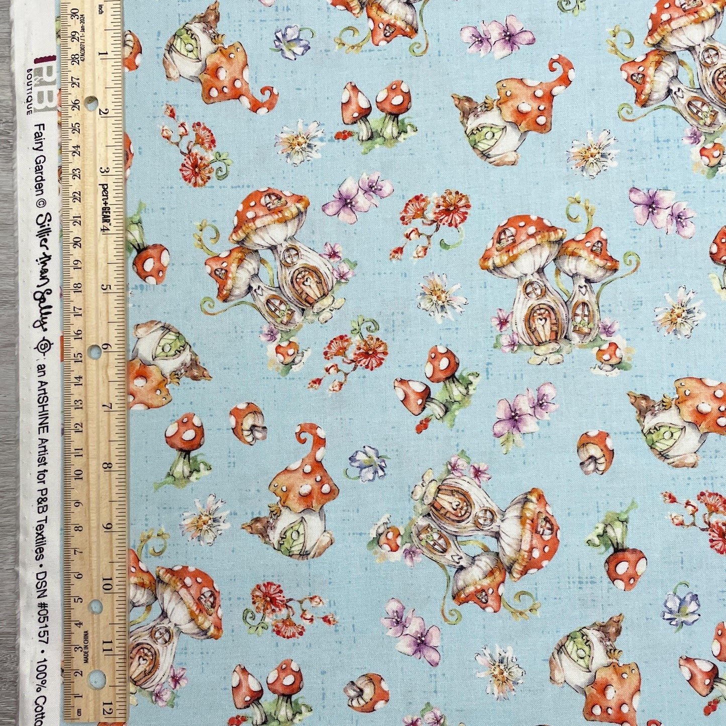 Mushroom Fabric - Fairy Garden Mushroom Toss - P&B Textiles