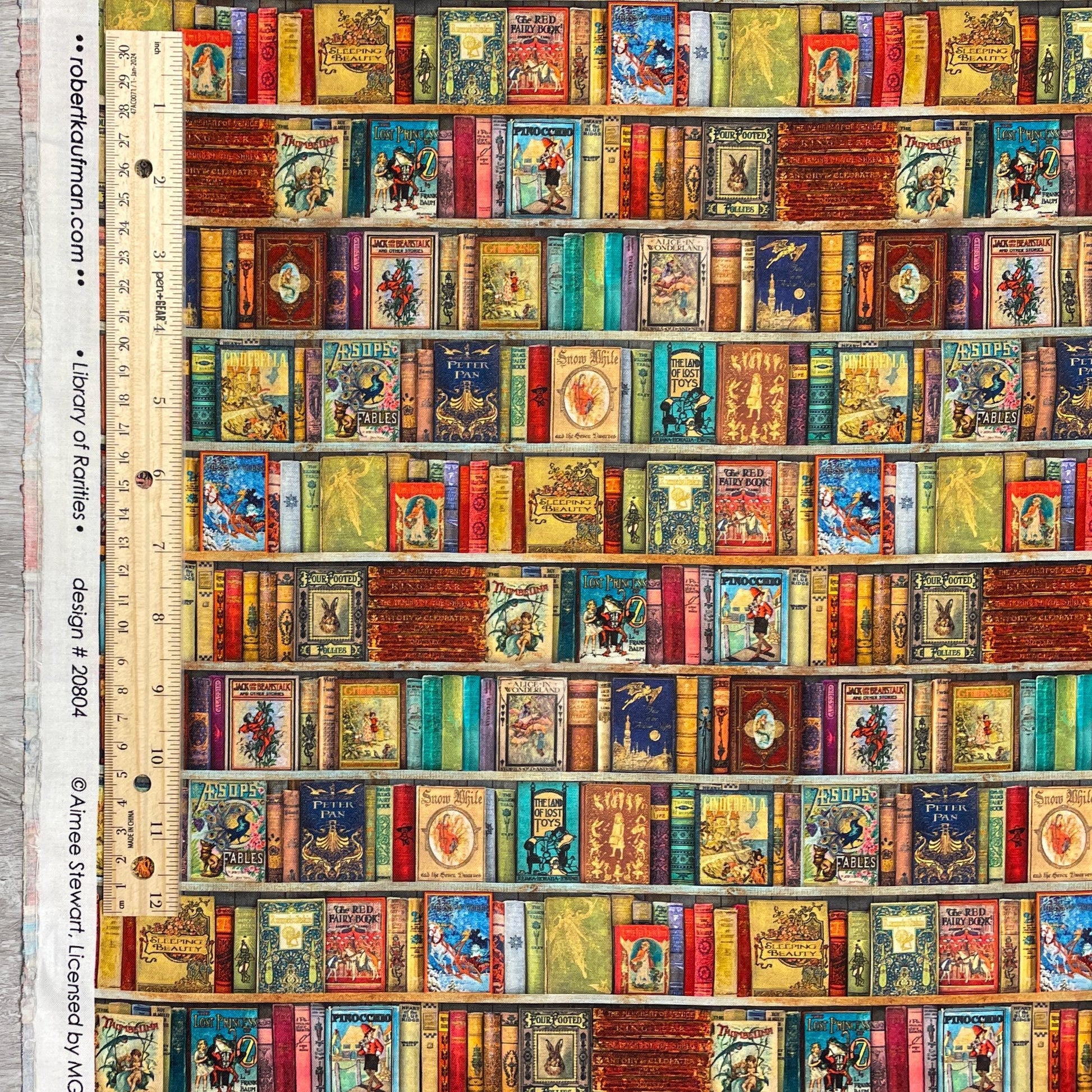 Antique Book Fabric - SMALL BOOKS - Robert Kaufman Library of Rarities - 100% Cotton - Reading Bibliophile gift