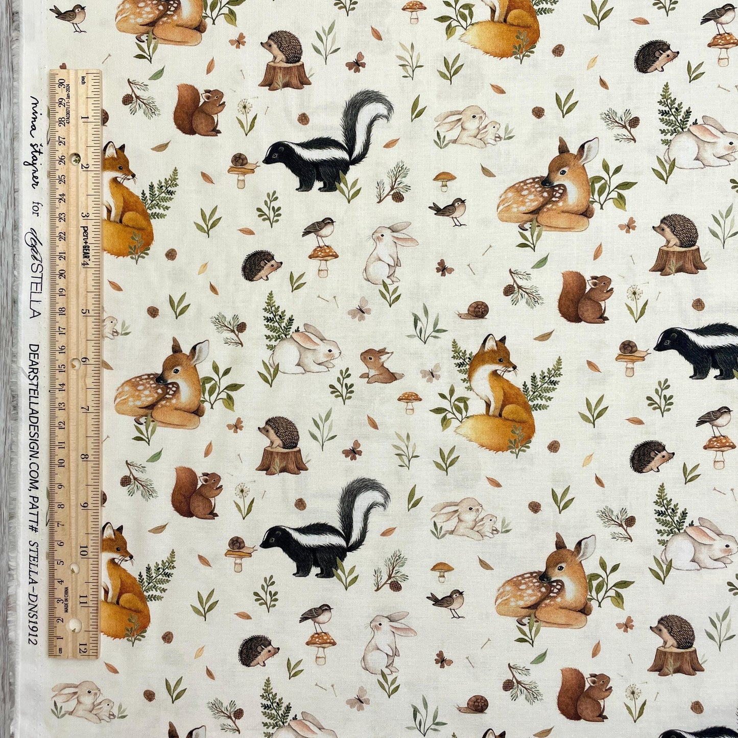 Forest Animal fabric - Dear Stella - Little Fawn & Friends - 100% Cotton - DNS1912