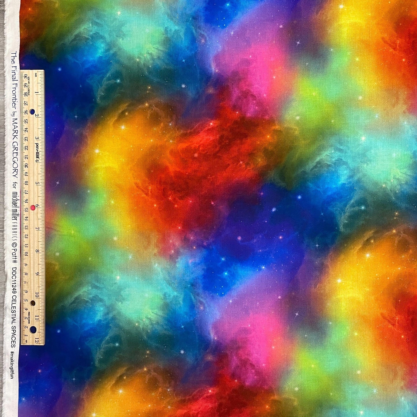 Space Fabric - Celestial Spaces - Final Frontier - Michael Miller - 100% Cotton - Solar System Star Quilt Fabric Outer space