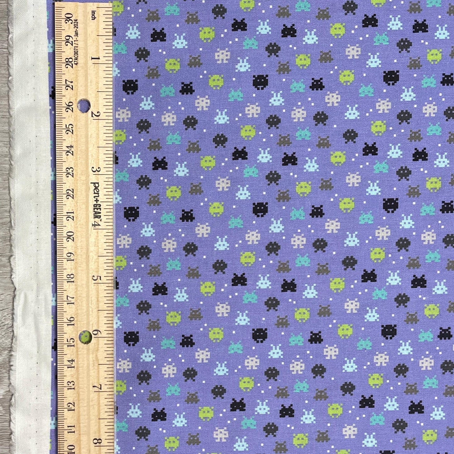 Gaming Fabric - 80s Arcade Collection - 8 bit Periwinkle