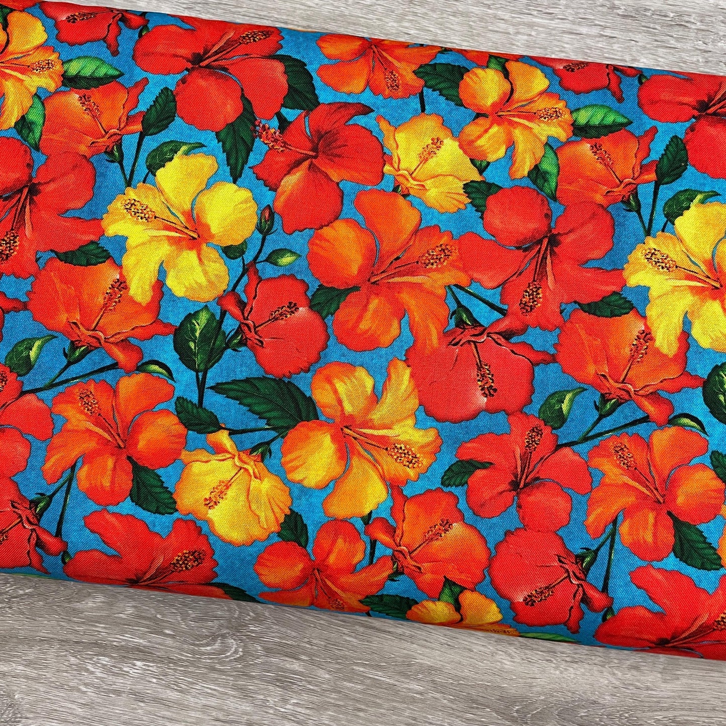 Hibiscus Fabric - Tropical Paradise - Whistler Studios - 53929-4 - 100% cotton