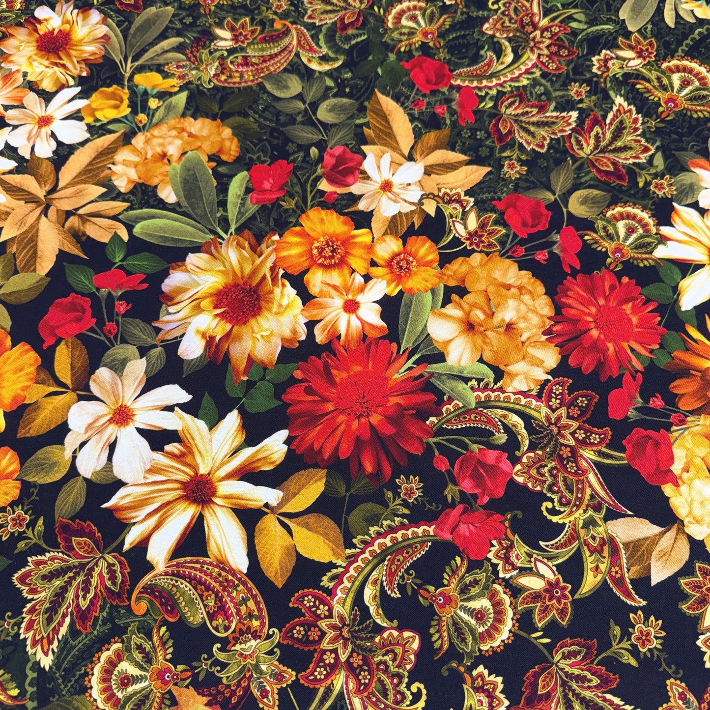 Harvest Beauty Border fabric - 100% Cotton - Benartex - Fall