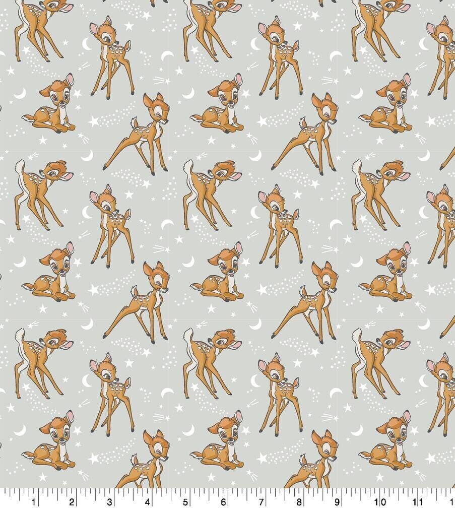 Bambi fabric - Moon and Stars - Hard to find - 100% cotton fabric - Baby material baby print fabric nursery theme - SHIPS NEXT DAY