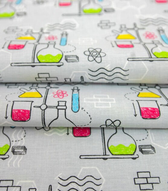 Science Fabric - Experiments - 100% Cotton Fabric - School Fabric - Science Teacher Science Class Chemistry School Classroom -Ships NEXT DAY