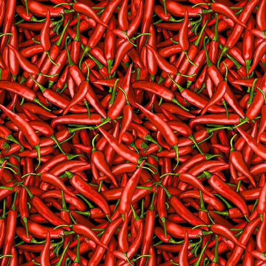 Chili Pepper fabric - 100% Cotton Fabric by the yard - Timeless Treasures - Hot pepper fabric pepper material red hot pepper -Ships NEXT DAY
