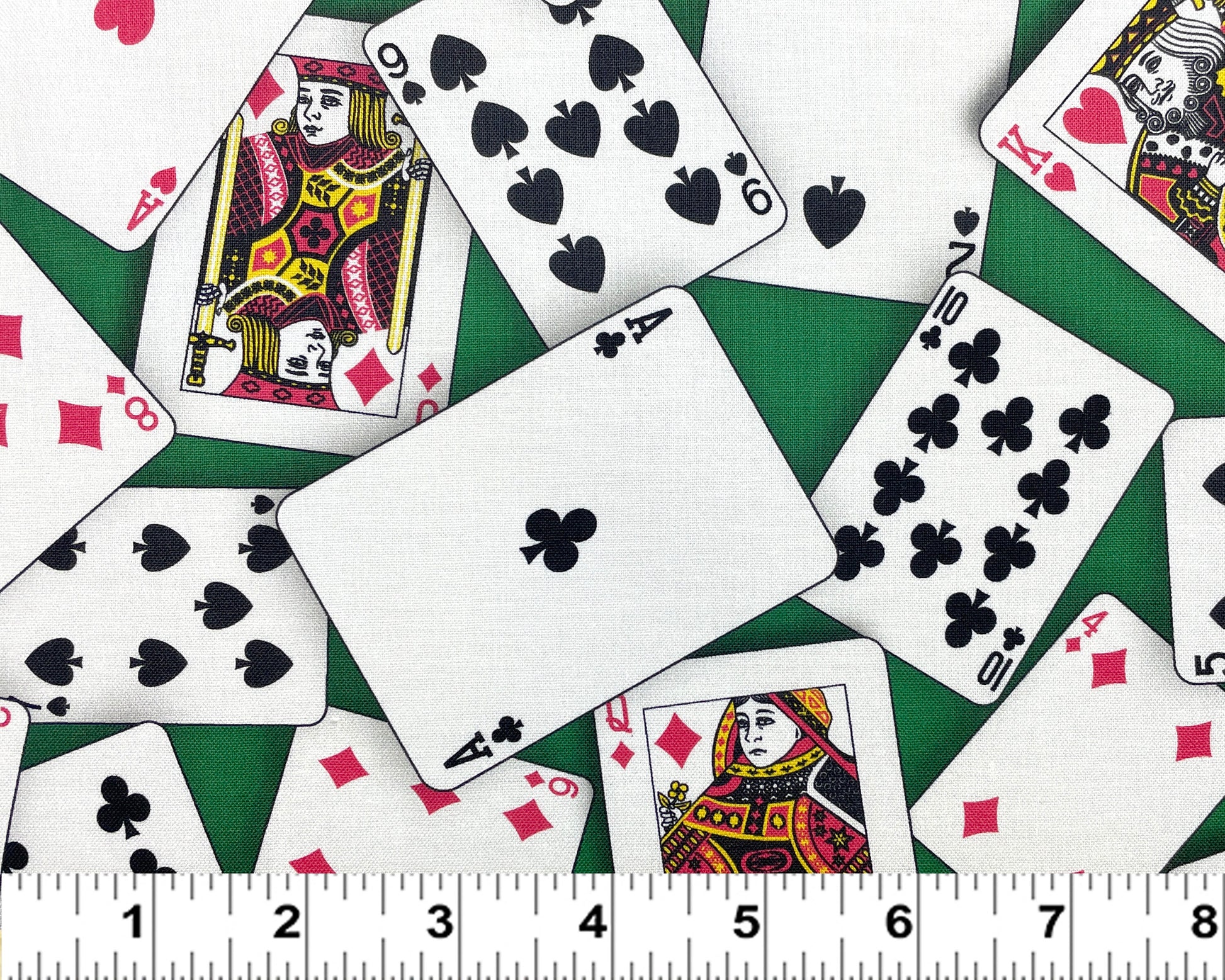 Playing Cards fabric by the yard - 100% cotton fabric - Poker material Card fabric Game print Game Night theme - SHIPS NEXT DAY