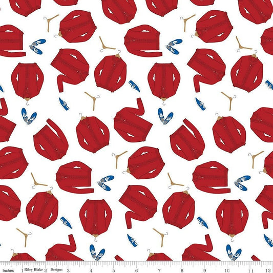 Preschool fabric - Mister Rogers Neighborhood Fabric collection - Red Sweaters by Riley Blake - 100% Cotton Fabric - SHIPS NEXT DAY