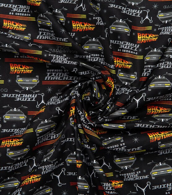 Back to the Future Fabric - Flux Capacitor - 100% cotton fabric by Camelot Fabrics - 80s movie theme fabric travel material