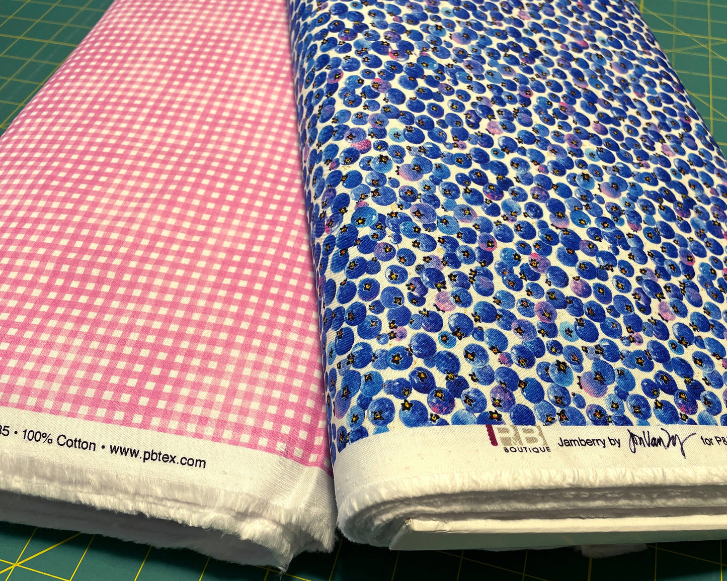 Fuchsia Gingham Fabric - P&B Textiles - Sorbet - 100% Cotton Fabric - Petite Check pattern Pink Tonal Gingham material - Ships NEXT DAY