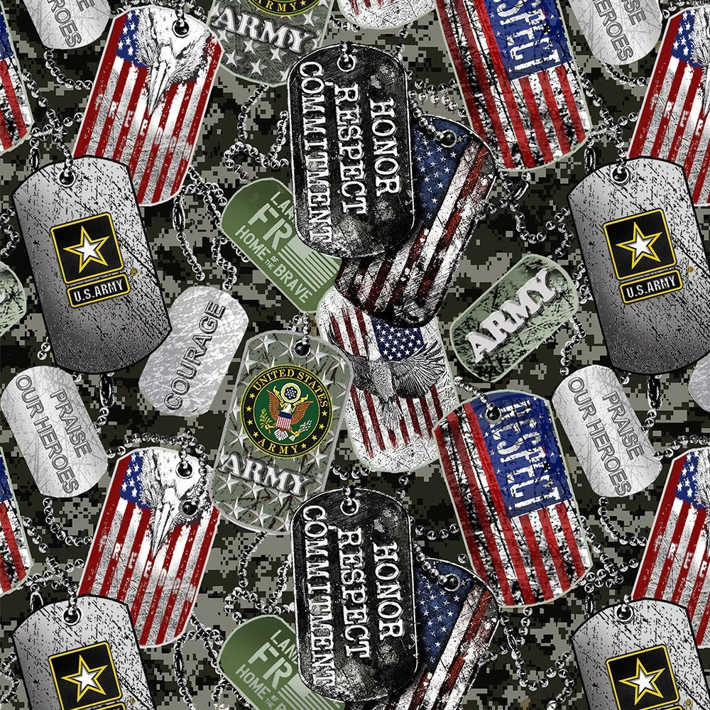 New! US Army fabric - U.S. Military - United States Army from Sykel - Ships NEXT DAY - 100% Cotton Fabric