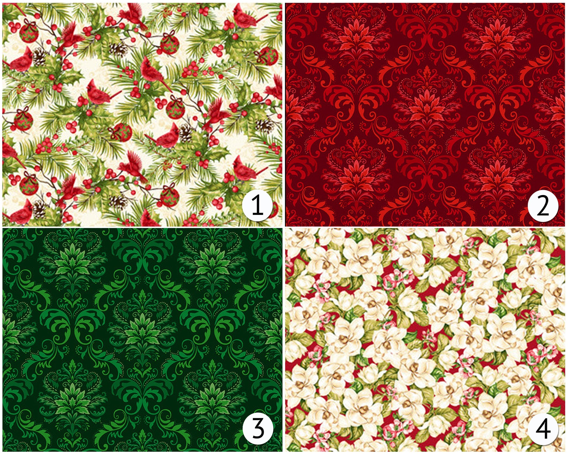 Christmas Fabric - Holly Berry Park - NEW! - 100% cotton - Studio E - Christmas cardinal material Winter Holiday Theme - Ships NEXT DAY