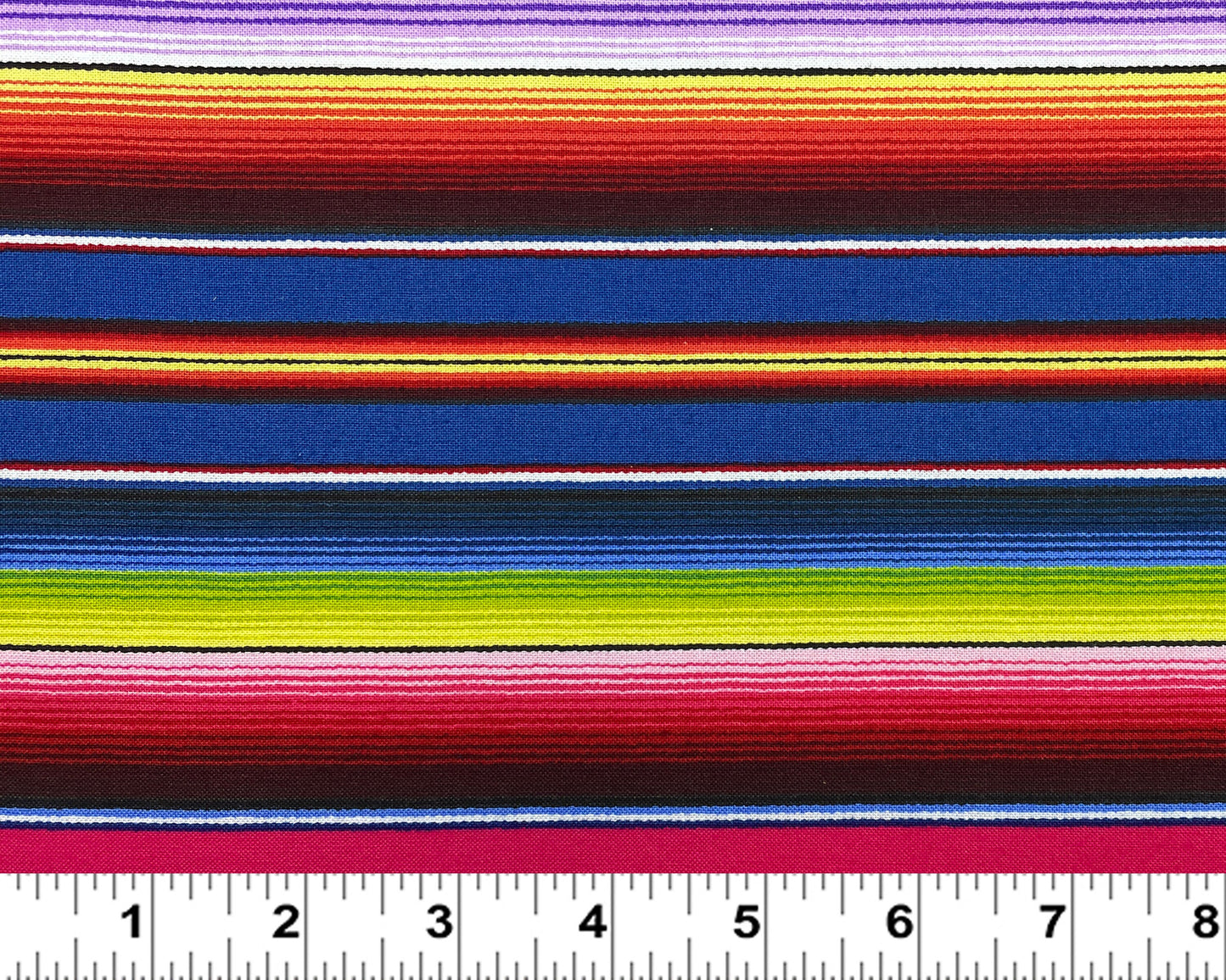 Mexican Sombrero Stripe - 100% Cotton Fabric - Elizabeth's Studio - Multicolor Mexican Blanket stripe Material for sewing - Ships NEXT DAY