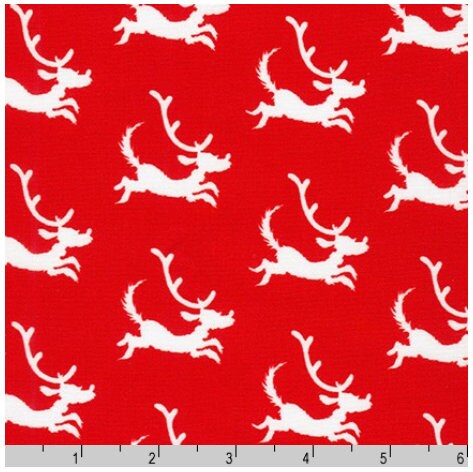 Robert Kaufman Grinch Fabric - Red Dogs - How the Grinch Stole Christmas - 100% cotton - Reindeer fabric Max Dog Fabric - Ships NEXT DAY
