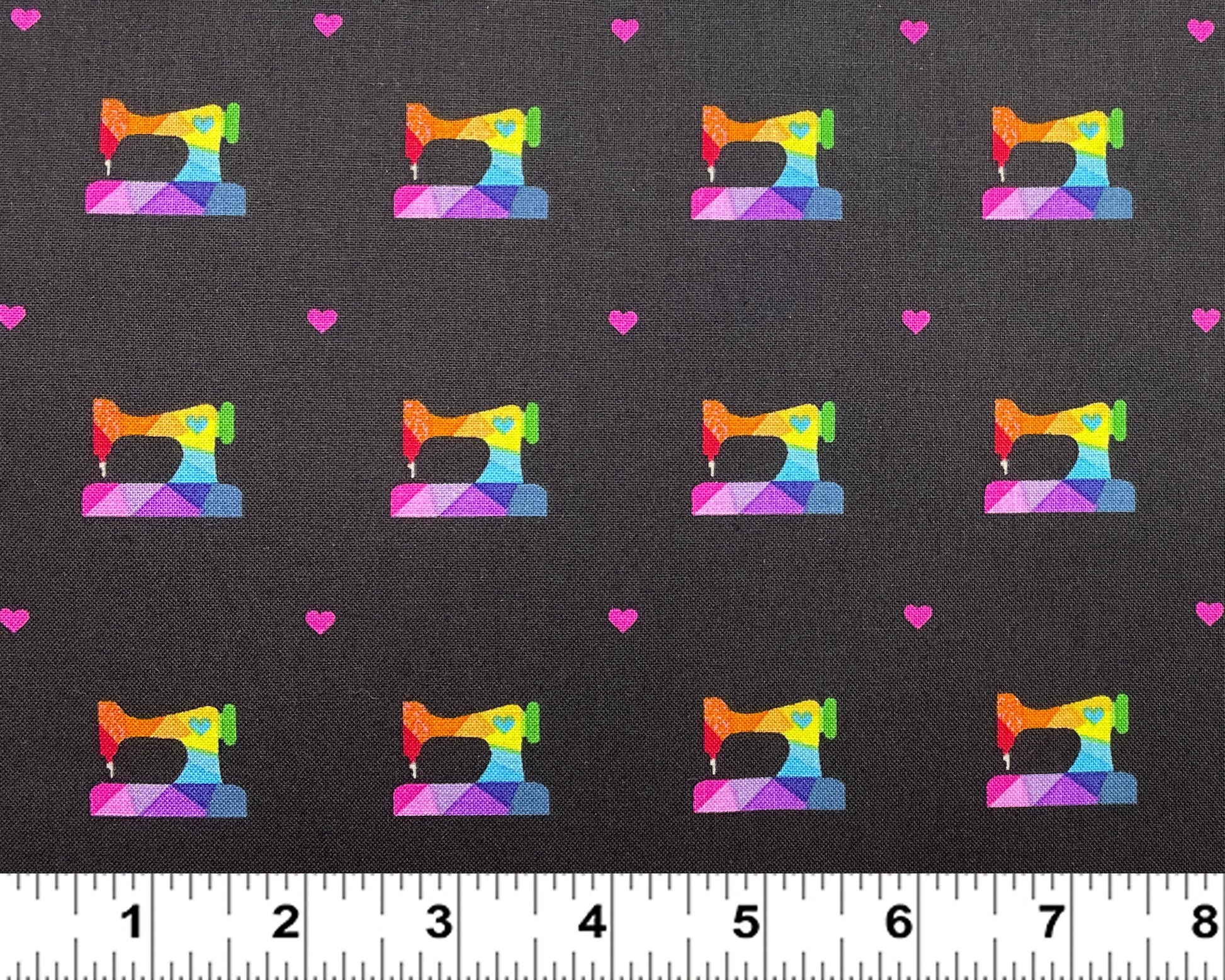 Sewing Machine Fabric - Make Geo Sewing Machine on Black - by Kristy Lea for Riley Blake - 100% Cotton - Sewing Theme Fabric -Ships NEXT DAY