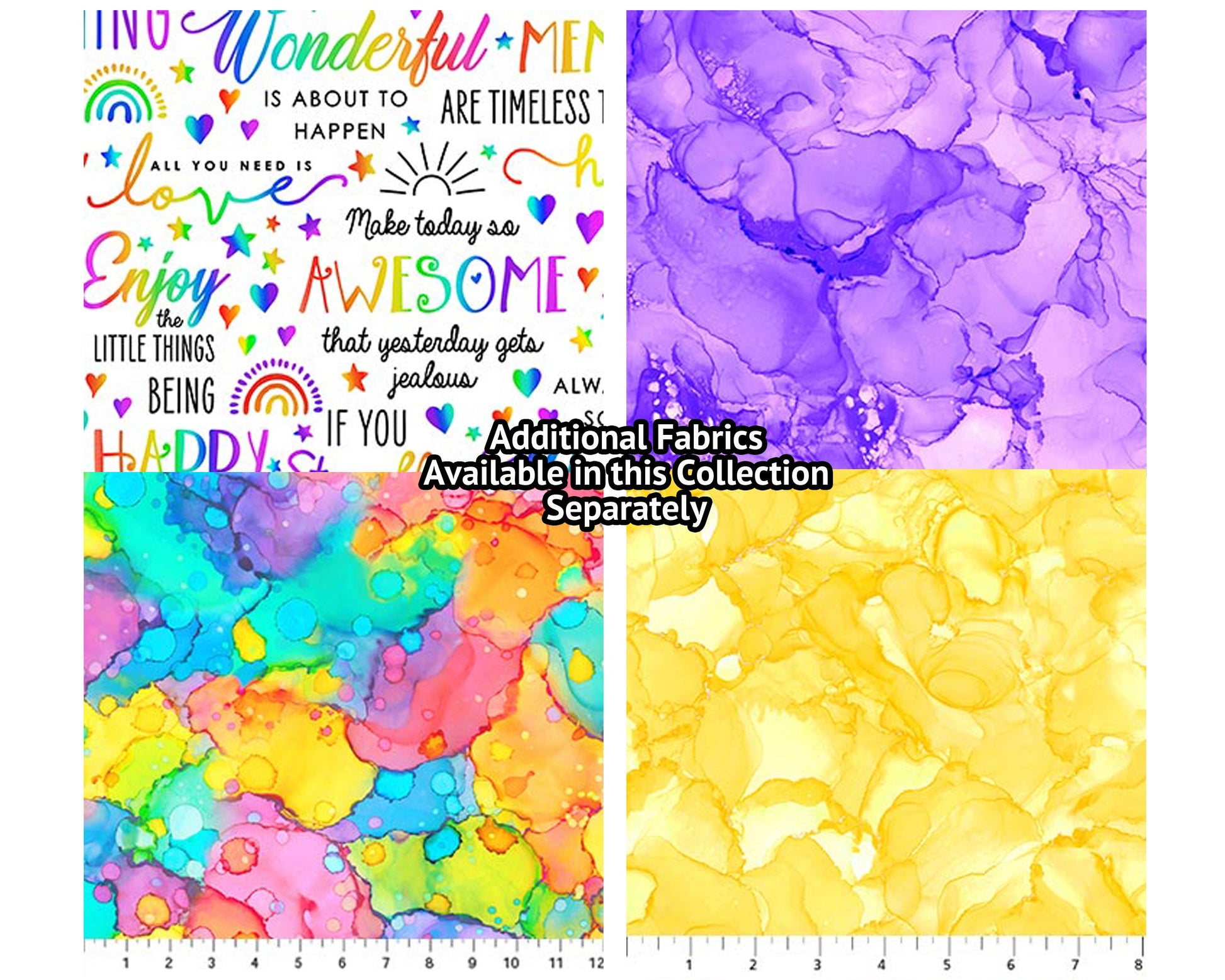 Inspired Alcohol Ink Blobs Fabric - DP26699-52 Yellow - 100% Cotton - Northcott - Bright Yellow Blender