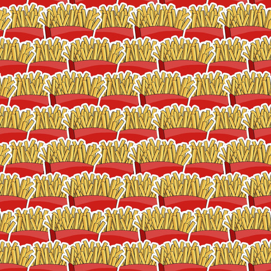 French Fry Fabric - Burger Bar - 100% Cotton - 3 Wishes - Fast Food Fries