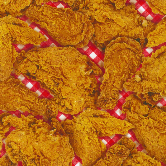 Fried Chicken Fabric - Feast Mode Collection - Robert Kaufman - 100% Cotton - Picnic Food Fabric