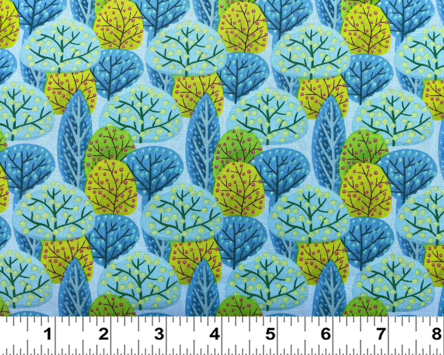 Colorful Tree Fabric by the yard - Moonbeams & Rainbows collection - Henry Glass - 100% Cotton - Tree material nature theme - Ships NEXT DAY