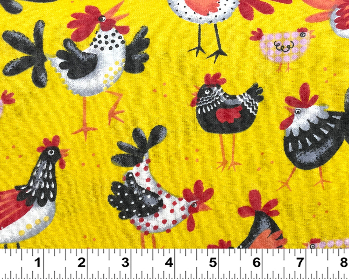 Chicken FLANNEL Fabric - Oasis Fabrics - 100% Cotton Fabric - Yellow Chickens Farm Animals Kitchen Decor Chicken Theme - Ships NEXT DAY