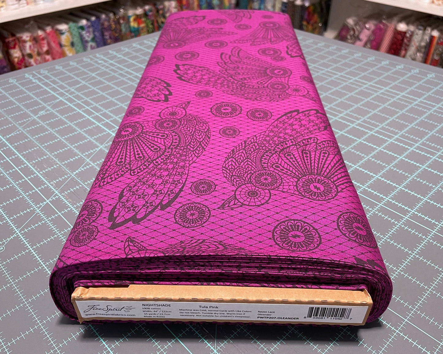 Tula Pink Nightshade Deja Vu - Raven Lace - 100% Cotton Fabric - FreeSpirit Fabrics - Ships TOMORROW