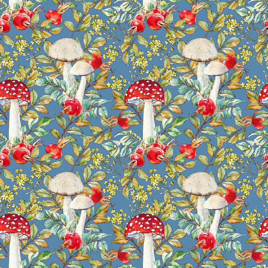 Hedgehog Hollow - Mushroom Fabric 7HH-1 - In The Beginning Fabrics - 100% Cotton