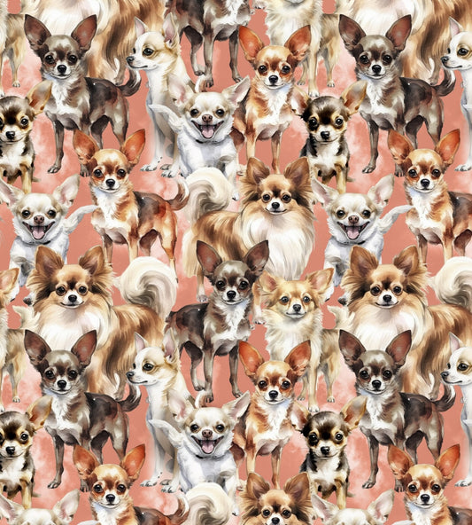 Chihuahua fabric - Foust Exclusive Print - 100% Cotton - David Textiles - 4819