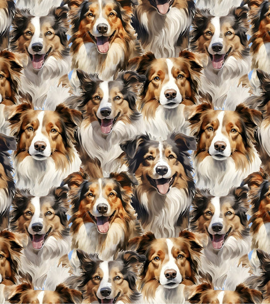 Collie fabric - Foust Exclusive Print - 100% Cotton - David Textiles - 4820